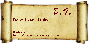 Dobribán Iván névjegykártya